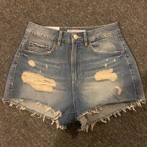 Garage festival high waisted shorts